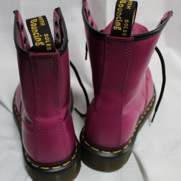 Dr. Martens Pink Lace Up Boots - Picture 5 of 10